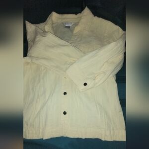 Womens Petite Medium Yellow Top